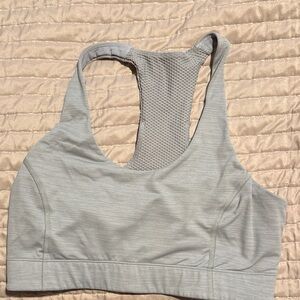 Light Gray Racerback Sports Bra - outdoor voices